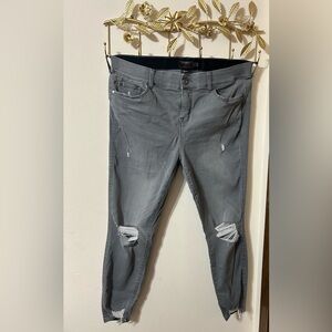 Torrid Gray Ripped Skinny Jeans